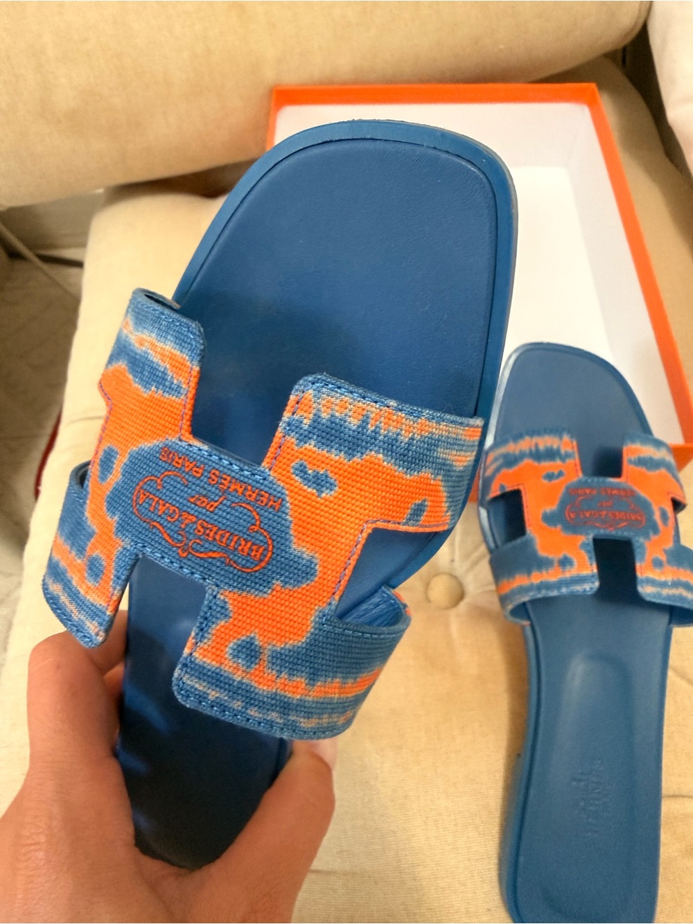 Hermes Oran Slide Sandals View 4